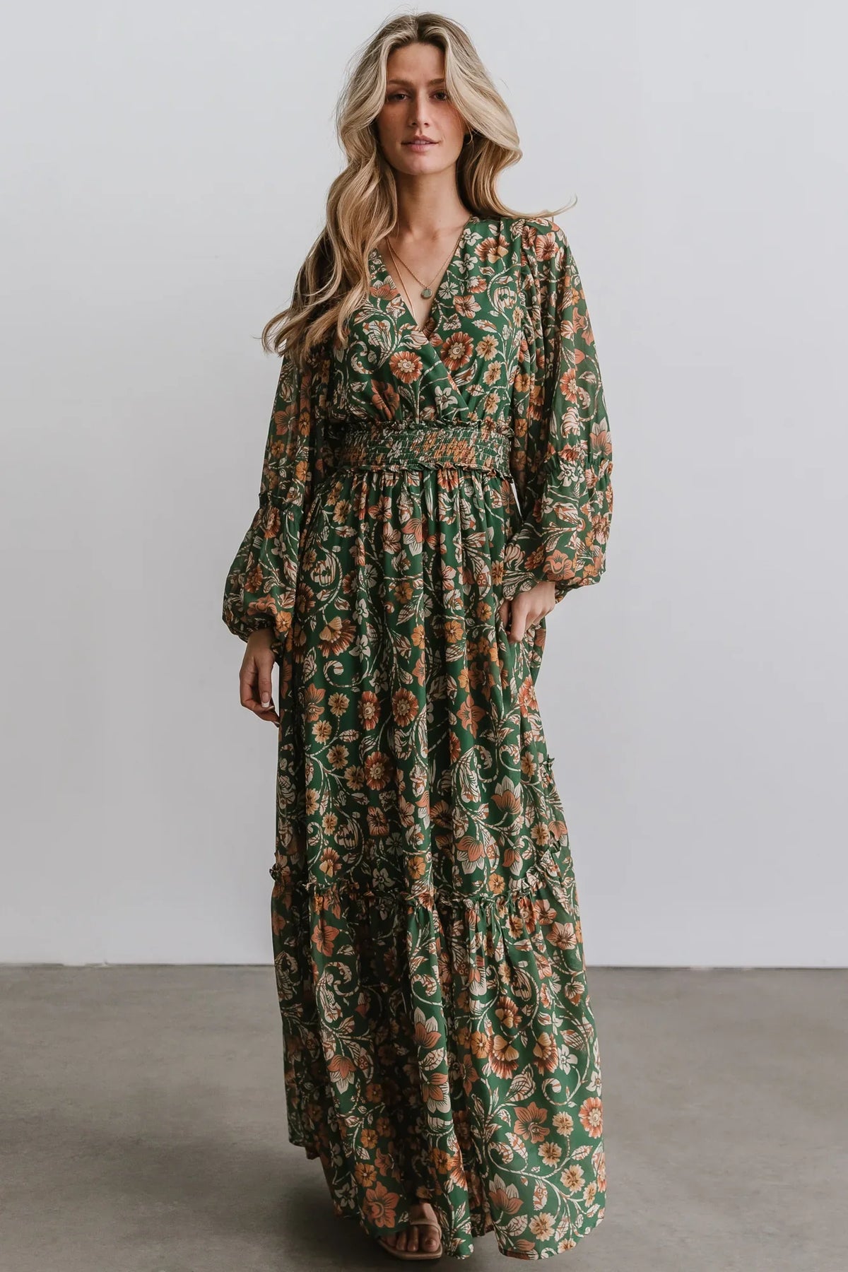 Bria Maxi Dress | Green Floral