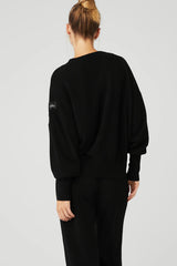 Cashmere Jet Set Crew - Black