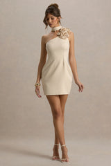 The Social | Lemon Mini Dress With Ruffled Choker