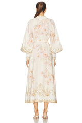Buttoned Midi Dress