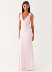 Cherry Sky Maxi Dress - Baby Pink