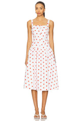 Red Dot Midi Dress
