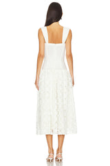 Corset Lace Skirt Midi Dress