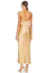 Oliviera Twist Front Midi Dress