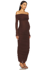 Off The Shoulder Mesh Dress