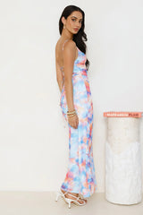 Vivid Daydream Mesh Maxi Dress Print
