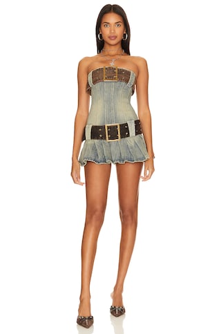 Chelsea Denim Kilt Dress